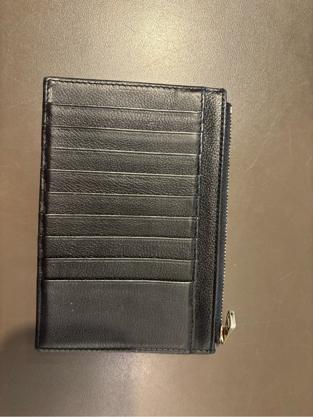 Mina Baie Black Leather Zip Wallet - Picture 2 of 2